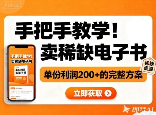 手把手教学!在小红书卖稀缺电子书,单份利润2张+的完整方案