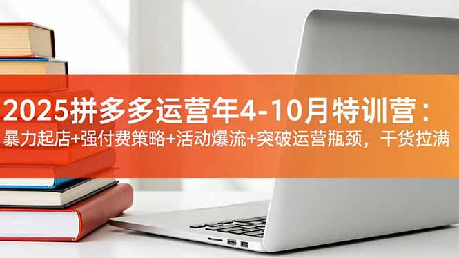2025拼多多运营年4-10月特训营：暴力起店+强付费策略+活动爆流+突破运营瓶颈，干货拉满-百盟网