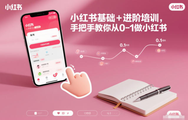小红书基础+进阶培训，手把手教你从0-1做小红书-百盟网