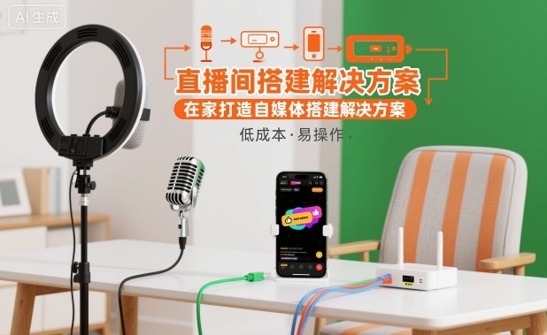 直播间搭建解决方案,在家打造自媒体搭建解决方案-百盟网