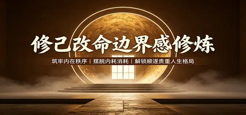 修己改命边界感修炼：筑牢内在秩序，摆脱内耗消耗，解锁顺遂贵重人生格局-百盟网