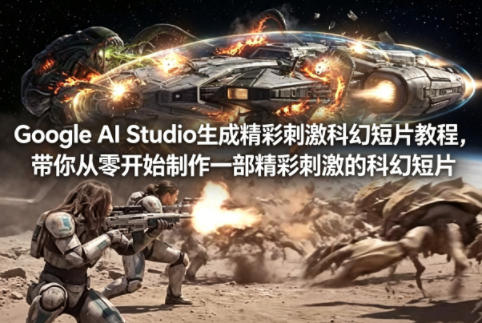 Google AI Studio生成精彩刺激科幻短片教程，带你从零开始制作一部精彩刺激的科幻短片【双语字幕】-百盟网