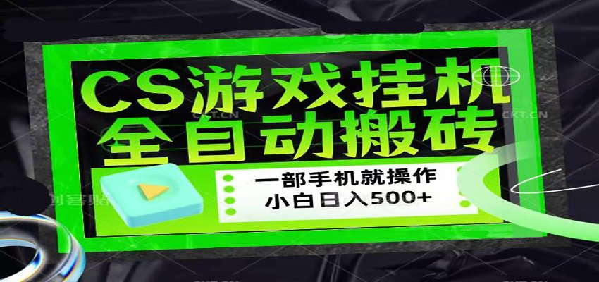 CSGO游戏挂机捡漏搬砖，超稳定的项目，带领1000+小白实现日入500+-百盟网