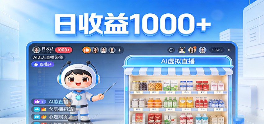 不用露脸不用说话，24小时自动卖货赚钱，全天自动直播，收益看得见-百盟网