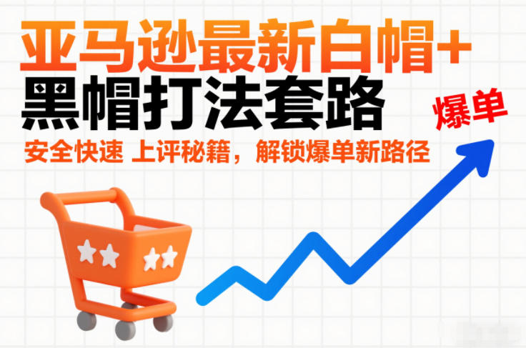 亚马逊最新白帽+黑帽打法套路，安全快速上评秘籍，解锁爆单新路径-百盟网