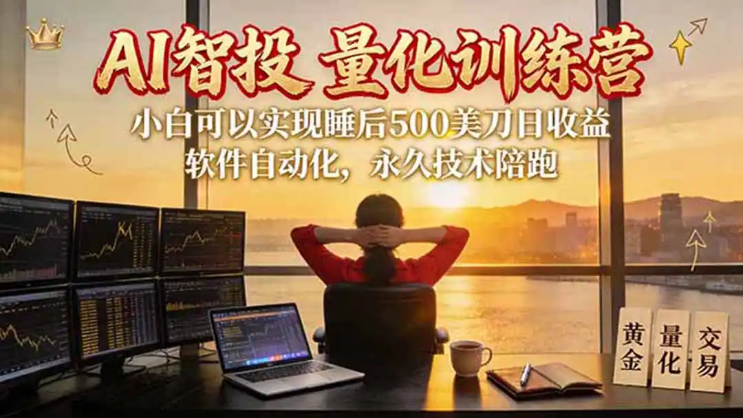 AI智投EA量化训练营【第三期】，多策略智投+防爆技术+趋势分析 ，轻松上手，矩阵放大，长期稳定。-百盟网