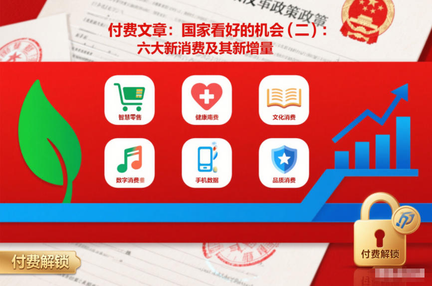 付费文章：国家看好的机会(二)：六大新消费及其新增量-百盟网