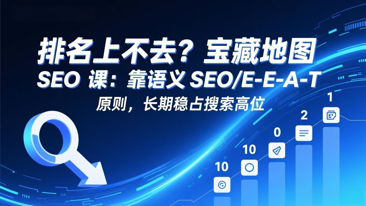 排名上不去？宝藏地图 SEO 课：靠语义 SEO+E-E-A-T 原则，长期稳占搜索高位-百盟网