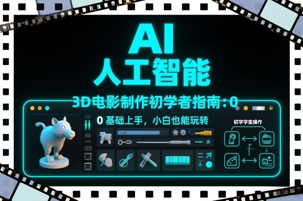 AI人工智能3D电影制作初学者指南：0基础上手，小白也能玩转-百盟网