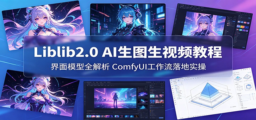 Liblib2.0 AI生图生视频教程:界面模型全解析,ComfyUI工作流落地实操-百盟网