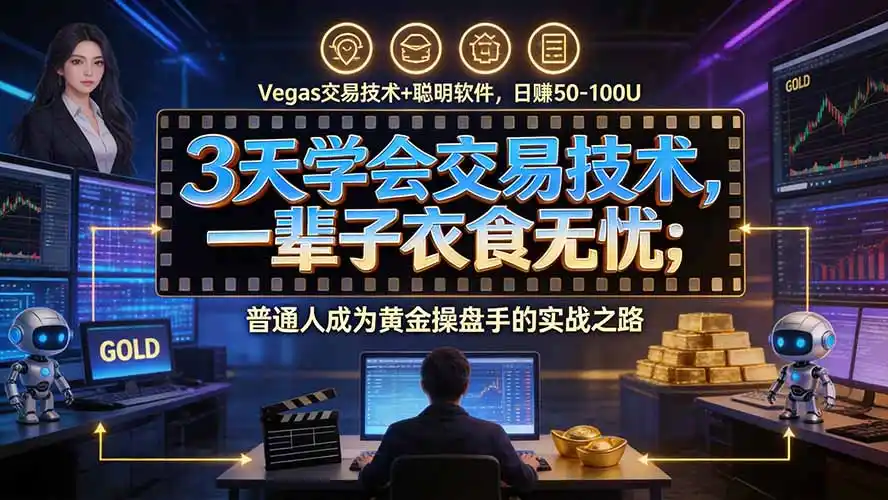 3天学会做交易，普通人快速成为操盘手” Vegas交易系统+聪明软件 ， 日赚50-1000U， 长期稳定，小白轻松上手-百盟网