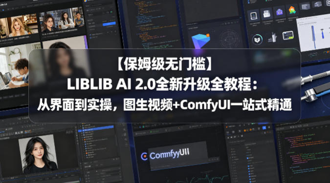 【保姆级无门槛】LIBLIB AI 2.0全新升级全教程：从界面到实操，图生视频+ComfyUI一站式精通-百盟网