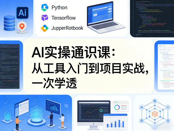 AI实操通识课，从工具入门到项目实战，一次学透-百盟网