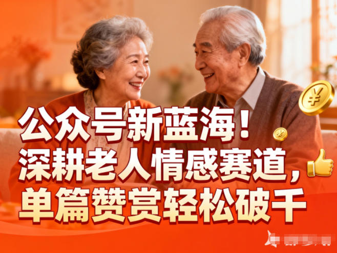 公众号新蓝海！深耕老人情感赛道，单篇赞赏轻松破1k-百盟网