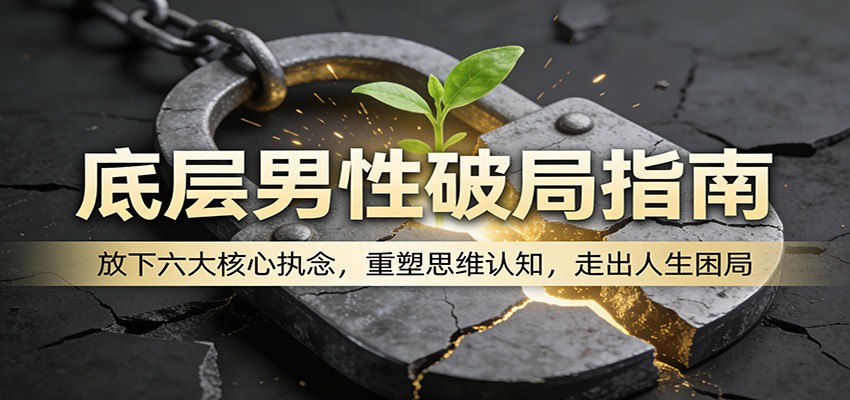 底层男性破局指南:放下六大核心执念,重塑思维认知,走出人生困局-百盟网