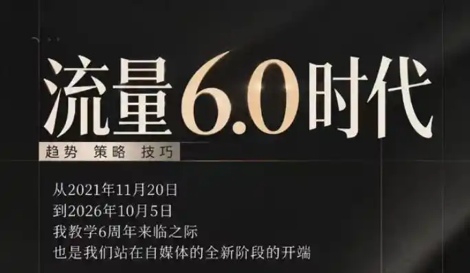 流量6.0时代直播课2026年10月，流量6.0时代的趋势、策略、技巧，2027年前，你的IP能否做起来，本场直播就是你的转折点(更新1012)-百盟网