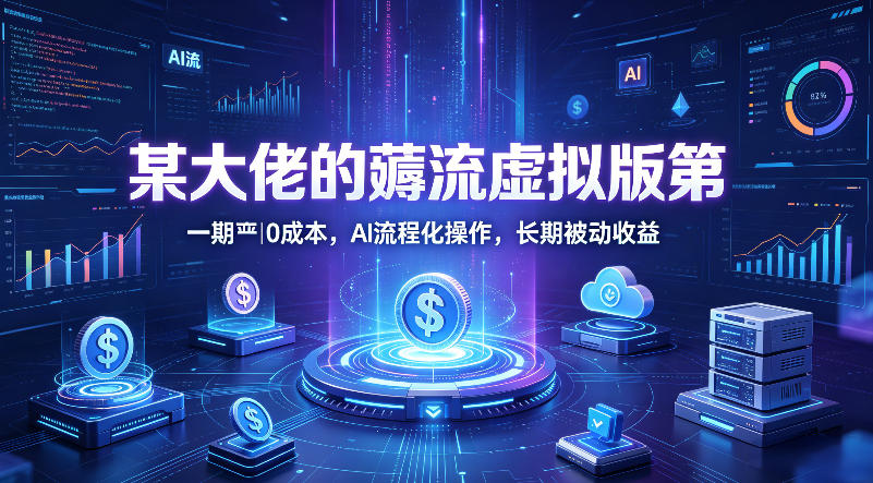 某大佬的薅流虚拟版第一期丨0成本，AI流程化操作，长期被动收益-百盟网