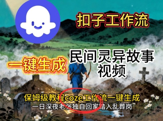 Coze扣子工作流一键生成民间灵异故事视频，保姆级教程搭建教学-百盟网