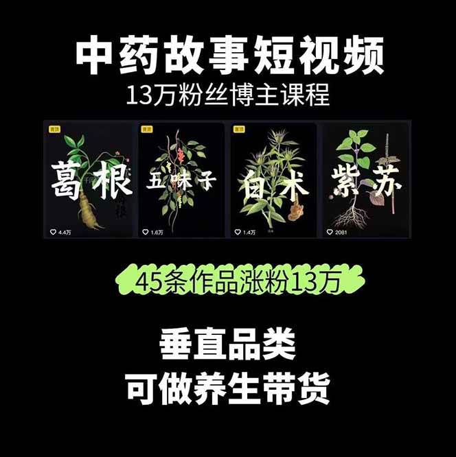 图片[2]-中药文化赛道：溯源故事开发，AI工具实战，平台运营，全方位解锁中医流量变现新路径-百盟网