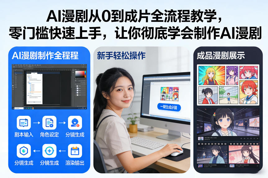 AI漫剧从0到成片全流程教学，零门槛快速上手，让你彻底学会制作AI漫剧【保姆级教程】-百盟网