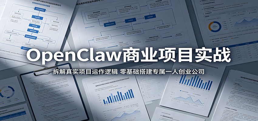 OpenClaw商业项目实战：拆解真实项目运作逻辑，零基础搭建专属一人创业公司-百盟网