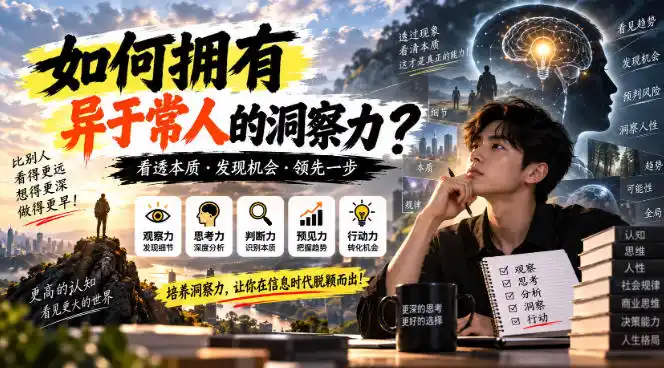 某公众号付费文章：如何拥有异于常人的洞察力？-百盟网