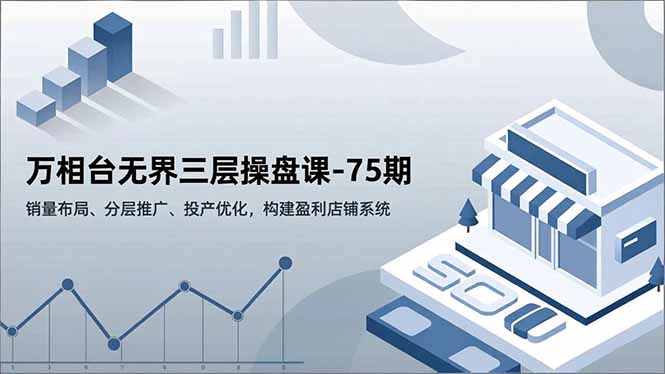 万相台无界三层操盘课-75期，销量布局、分层推广、投产优化，构建盈利店铺系统-百盟网