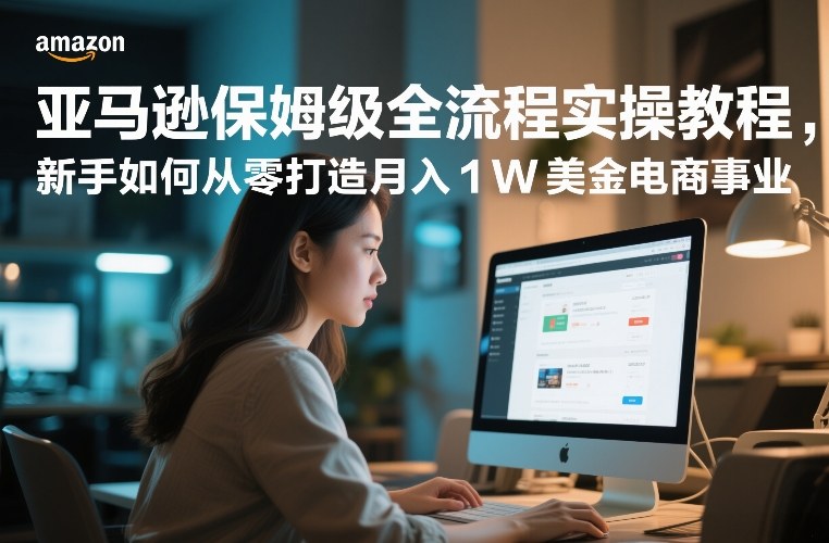 亚马逊保姆级全流程实操教程，新手如何从零打造月入1W美金电商事业-百盟网