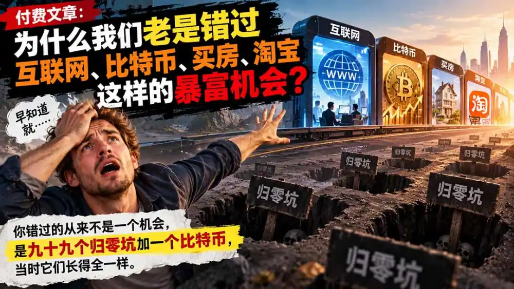付费文章：为什么我们老是错过互联网、比特币、买 房、淘宝这样的暴富机会？-百盟网