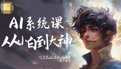 AI系统课程，从小白到大神系统学AI，AI声音-AI绘画-AI视频一门课全掌握-百盟网