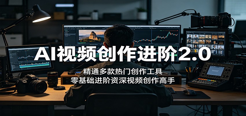 AI视频创作进阶2.0：精通多款热门创作工具，零基础进阶资深视频创作高手-百盟网