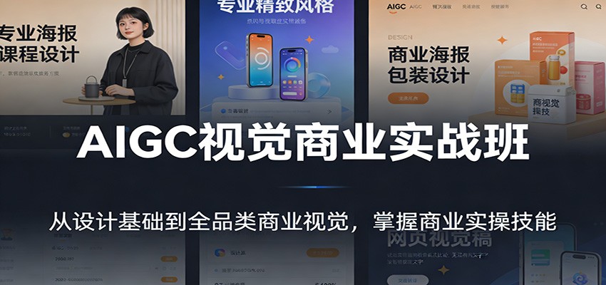 AIGC视觉商业实战班：从设计基础到全品类商业视觉，掌握商业实操技能-百盟网
