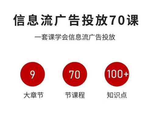 信息流广告投放实战70课，一套课学会信息流广告投放，迄今为止，最系统化教程-百盟网