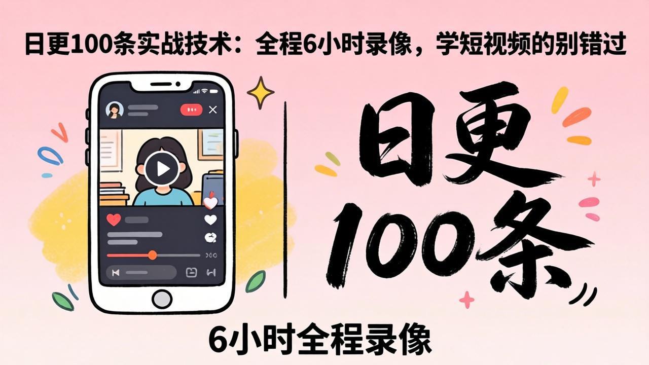 某工作坊东莞2026年4月12线下课:日更100条实战:全程6小时录像,学短视频的别错过-百盟网
