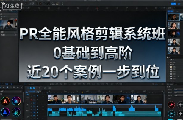 PR全能风格剪辑系统班，0基础到高阶，近20个案例一步到位-百盟网