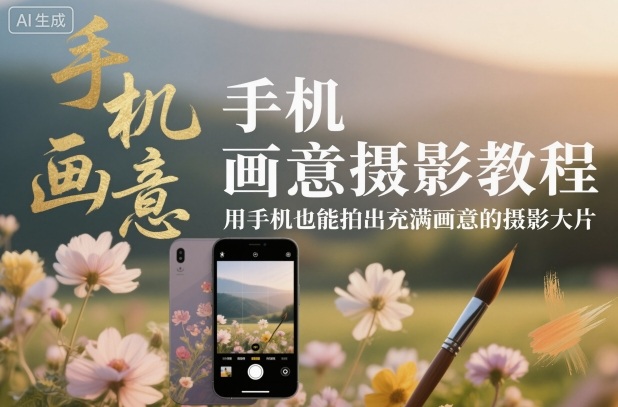 手机画意摄影教程，用手机也能拍出充满画意的摄影大片-百盟网