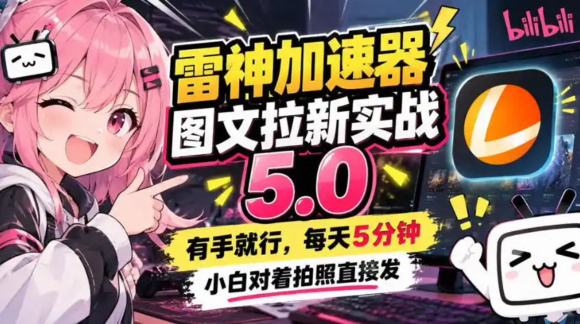 雷神加速器图文拉新实战5.0，有手就行，小白对着拍照发-百盟网