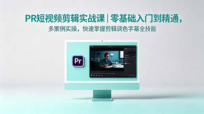 PR短视频剪辑实战课｜零基础入门到精通，多案例实操，快速掌握剪辑调色字幕全技能-百盟网