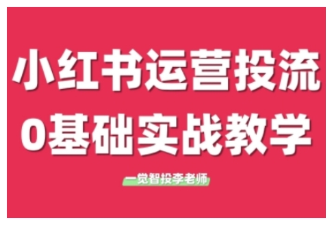 小红书运营投流，小红书广告投放从0到1的实战课，学完即可开始投放(更新26年)-百盟网