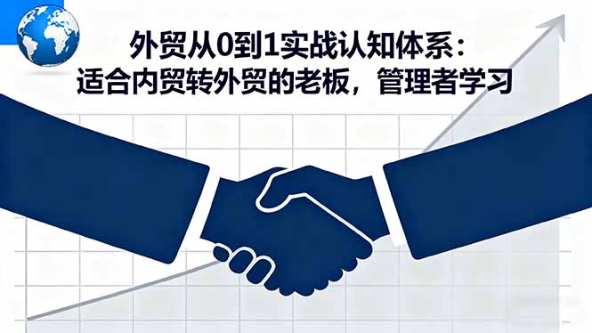 外贸从0到1实战认知体系：适合内贸转外贸的老板，管理者学习-百盟网