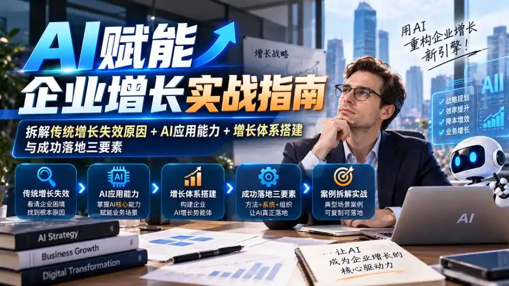 【无水印】AI赋能企业增长实战指南：拆解传统增长失效原因+AI应用能力+增长体系搭建与成功落地三要素-百盟网
