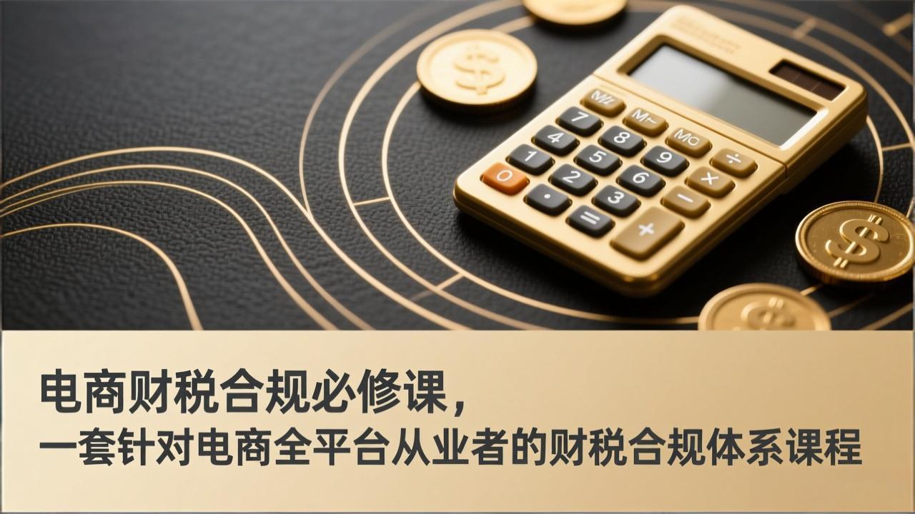 电商财税合规必修课，是一套针对电商全平台从业者的财税合规体系课程-百盟网
