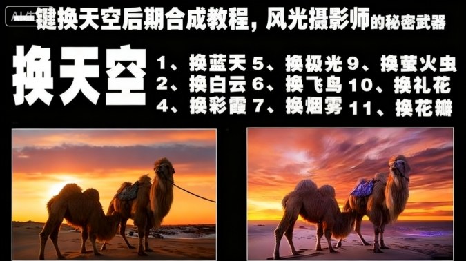 一键换天空后期合成教程，风光摄影师的秘密武器-百盟网