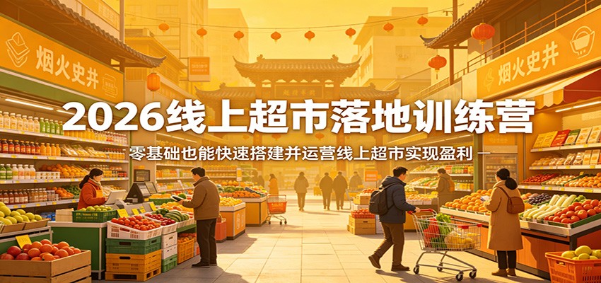2026线上超市落地训练营，零基础也能快速搭建并运营线上超市实现盈利-百盟网