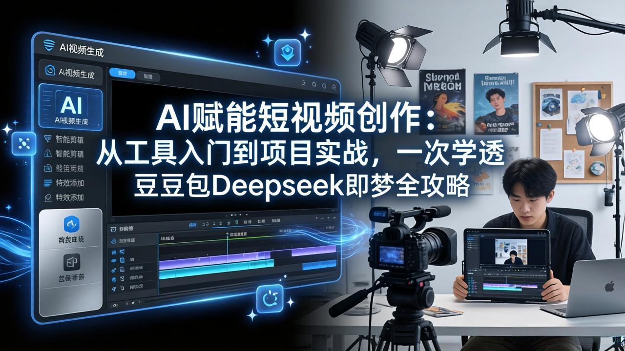 AI赋能短视频创作：从工具入门到项目实战，一次学透豆包Deepseek即梦全攻略-百盟网
